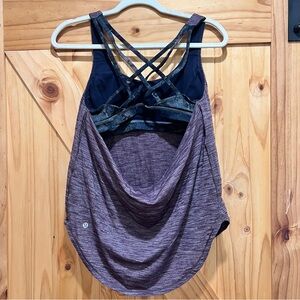 Lululemon Black and Gray Tank Top